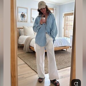 New Minimum Fern Denim Long Sleeve Button Down Shirt 4147‎